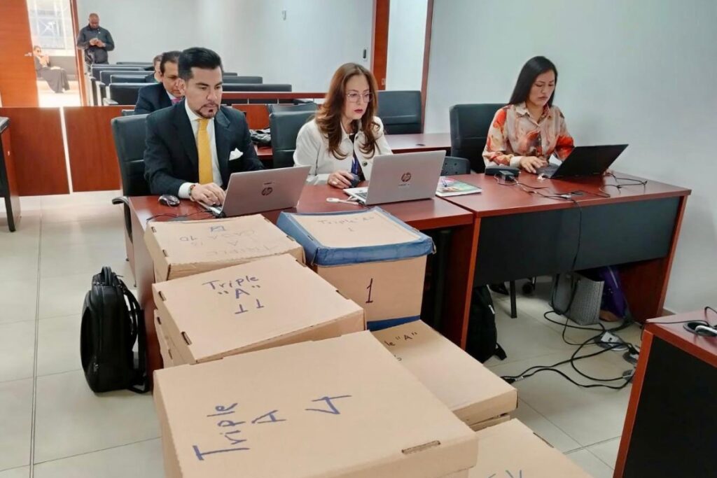 Audiencia del caso Triple A este 20 de junio de 2025.