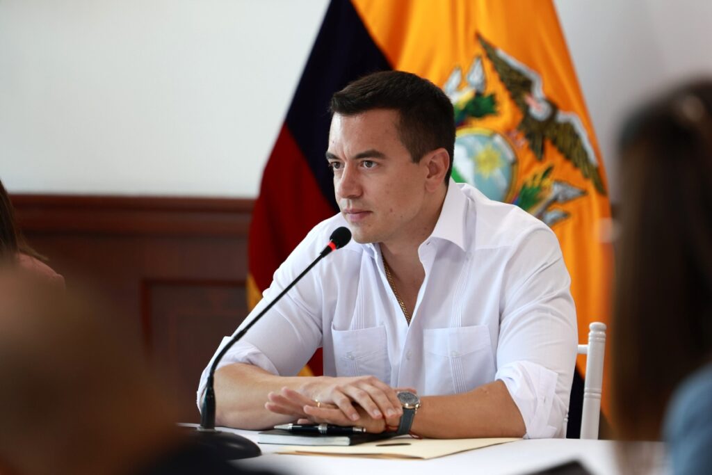 Daniel Noboa busca reforzar lazos de cooperación e inteligencia financiera contra las economías criminales, en Italia.
