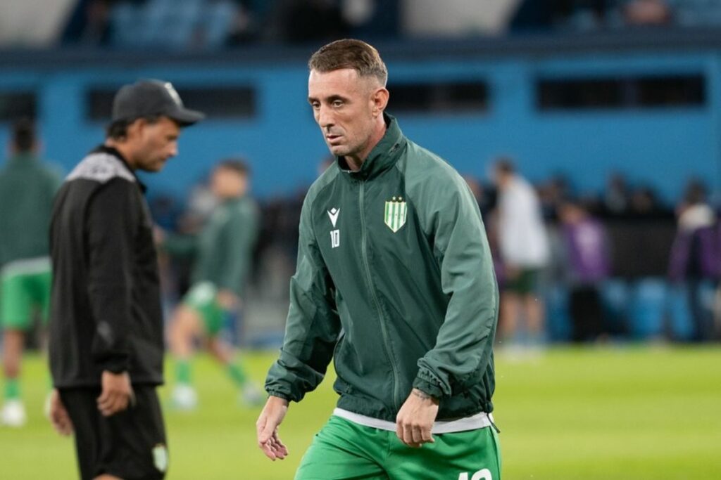 Damián Díaz como jugador de Banfield en abril de 2025.