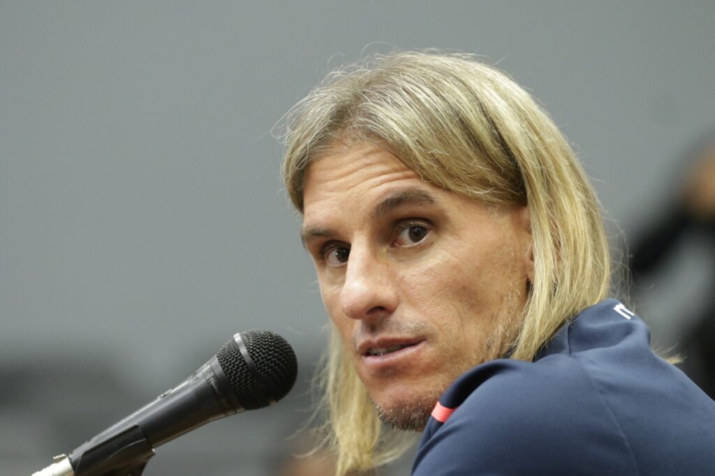 Sebastián Beccacece, DT de la Selección de Ecuador, durante una rueda de prensa del equipo.