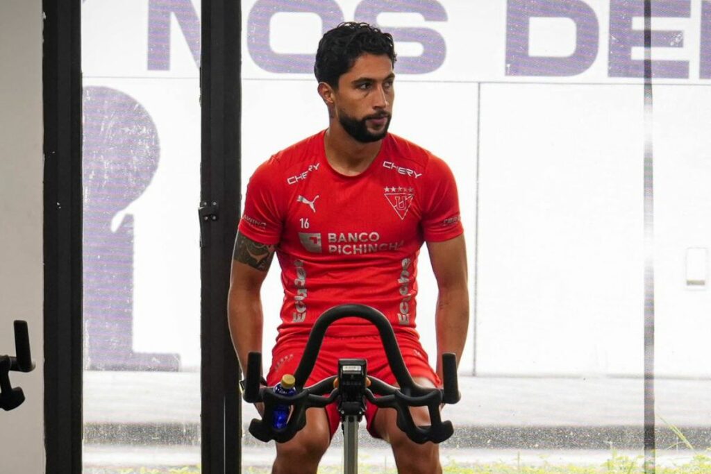 Jeison Medina en sus primeras horas como jugador de Liga de Quito.