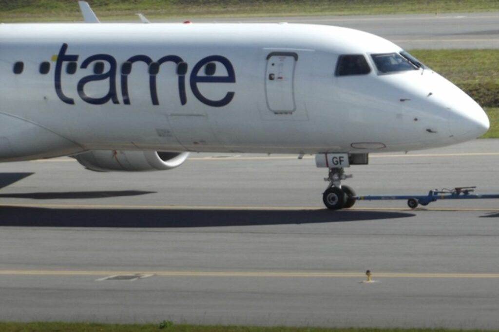 Foto de archivo de un avión de TAME.