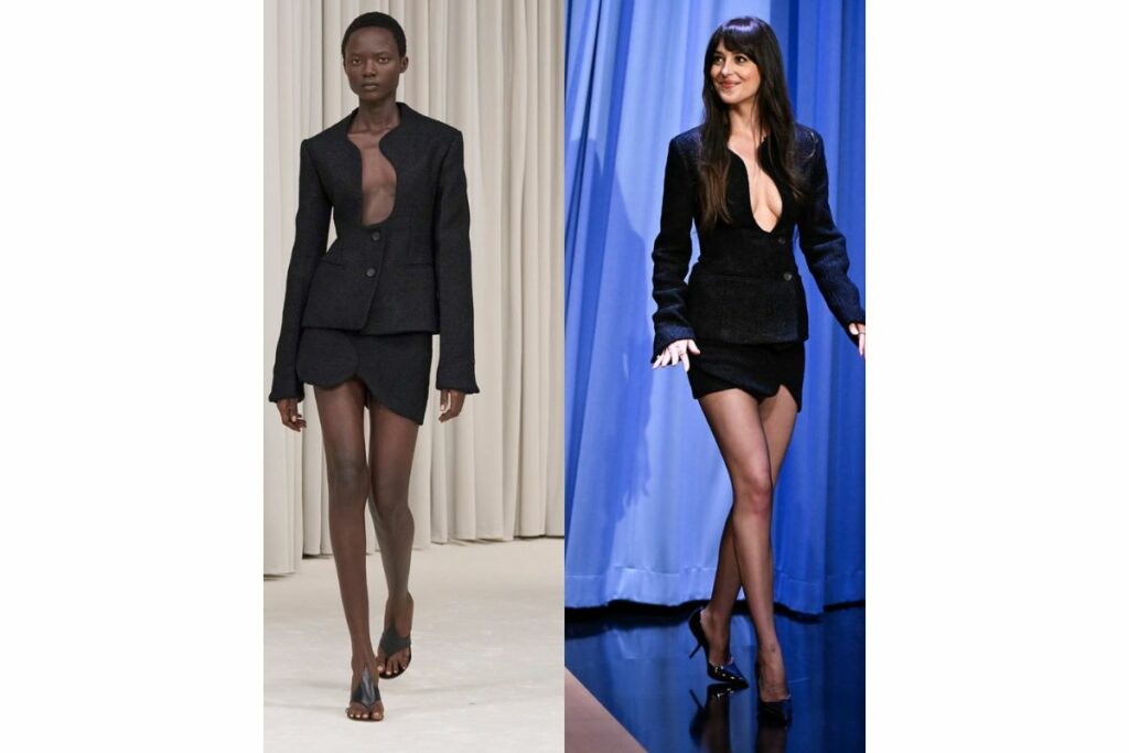 Vestido-blazer de la firma Ferragamo. 