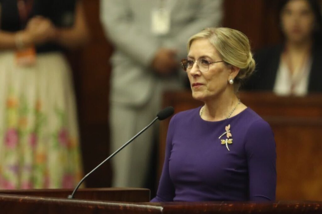 Anabella Azín presidió la primera reunión de la Asamblea Nacional.
