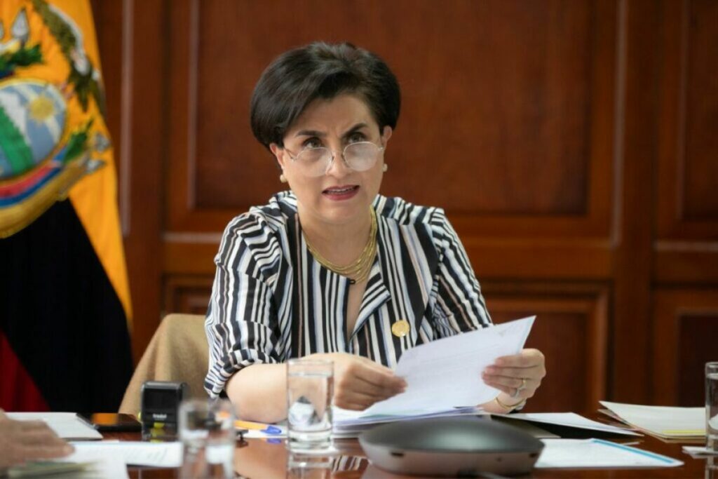 La canciller de Ecuador, Gabriela Sommerfeld, habló sobre acuerdo relacionado a Coca Codo Sinclair.