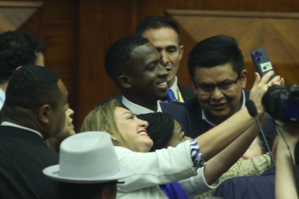 Willian Pacho en la Asamblea Nacional el 23 de julio del 2025.