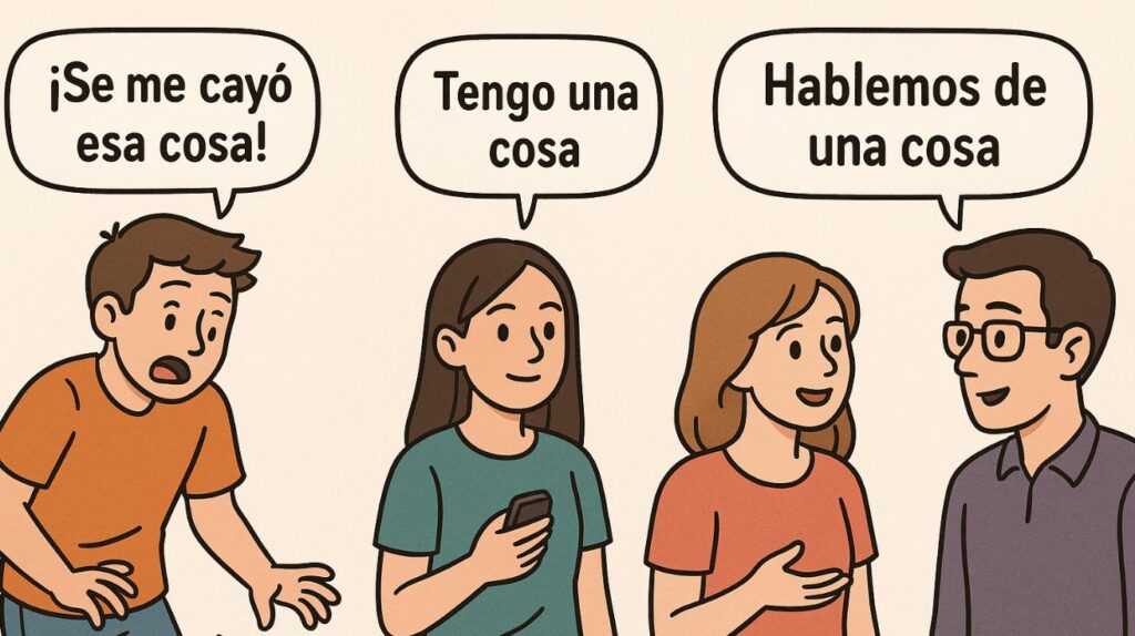 El abuso de la palabra cosa en el acto comunicativo –tanto verbal como escrito- es significativo.