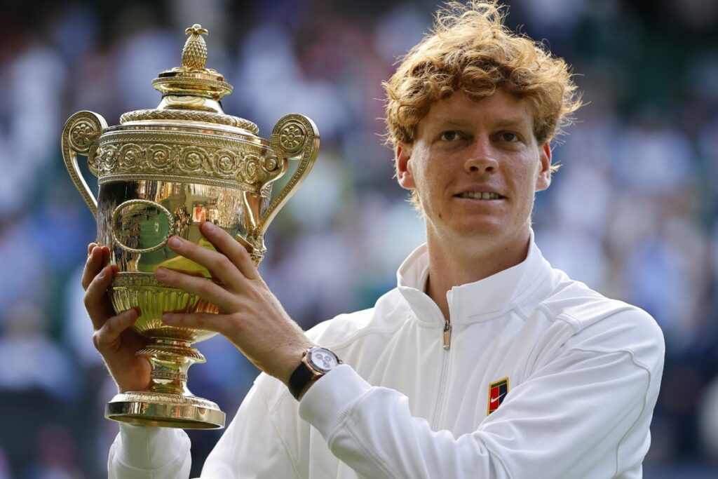 Jannik Sinner venció a Carlos Alcaraz en la final de Wimbledon.