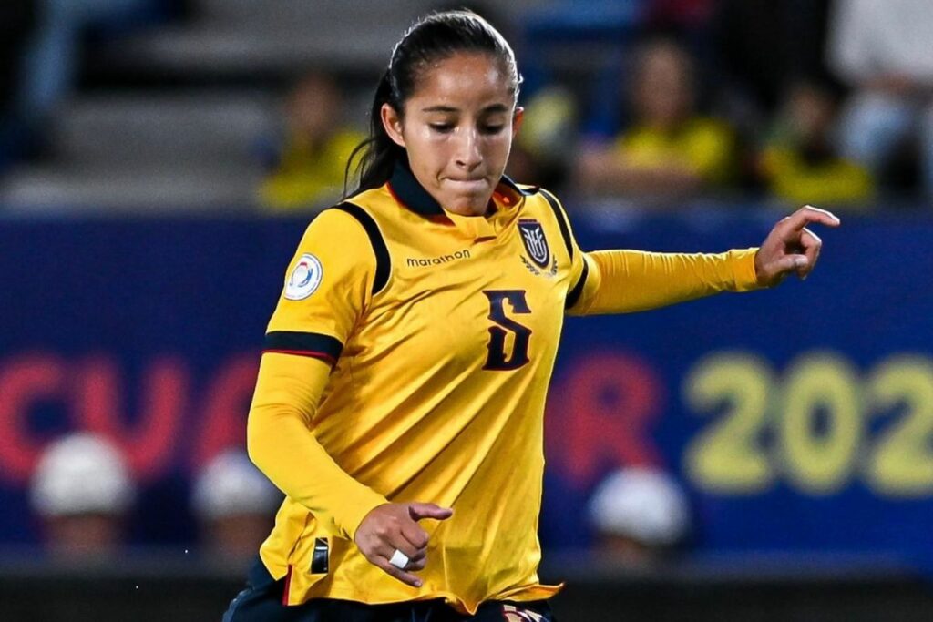 Stefany Cedeño en el debut de la Selección de Ecuador Femenina en la Copa América 2025.