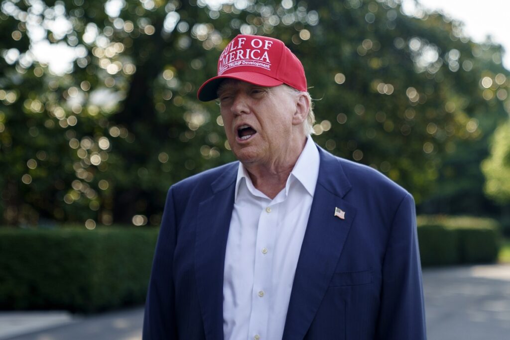 Donald Trump, presidente de Estados Unidos, en uno de sus discursos en la Casa Blanca.