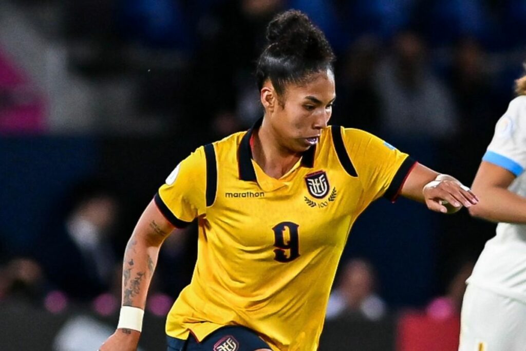 Nayely Bolaños, jugadora de la Selección de Ecuador en la Copa América Femenina 2025.