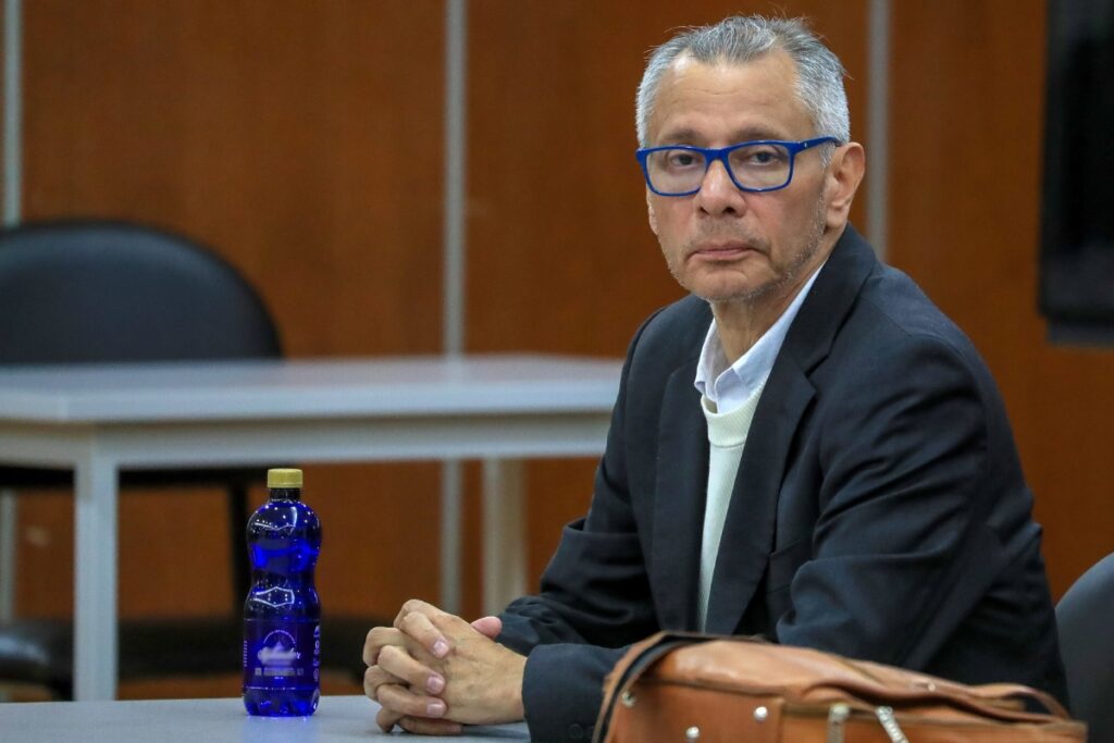 Jorge Glas en la audiencia del caso Reconstrucción de Manabí.