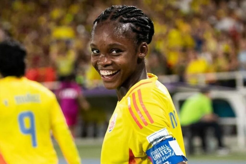 Linda Caicedo en un partido con la Selección de Colombia en septiembre de 2024.
