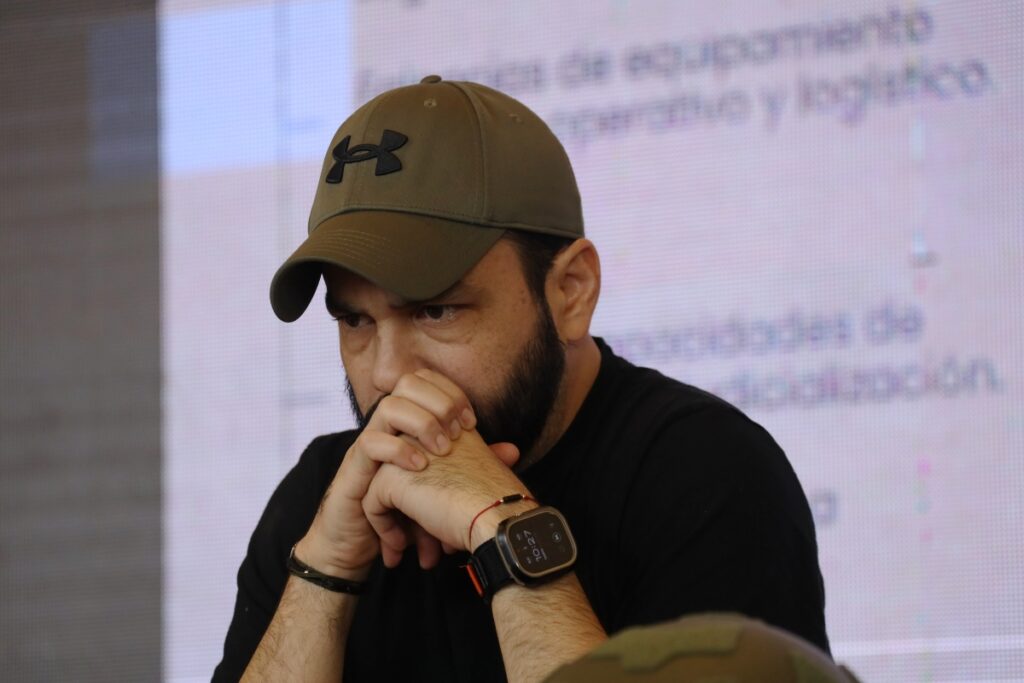 Luis Chonillo, alcalde de Durán, en una rueda de prensa.