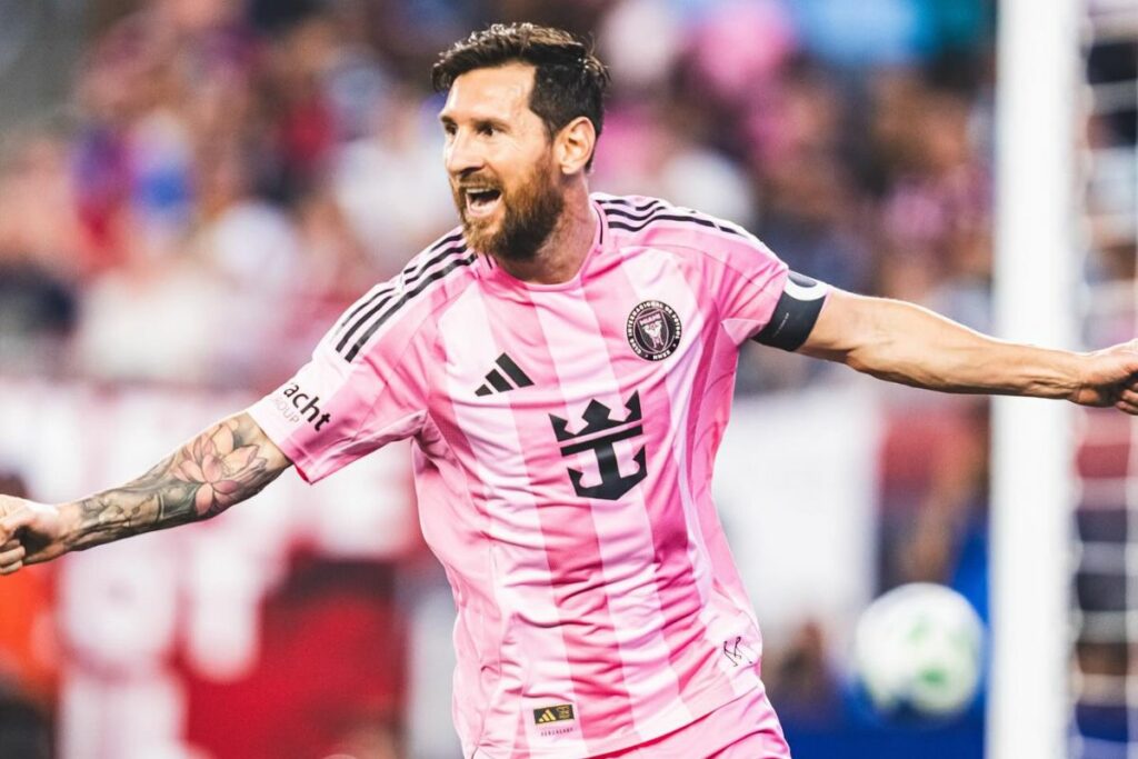 Lionel Messi celebra uno de los goles marcados con el Inter Miami en la temporada 2025.