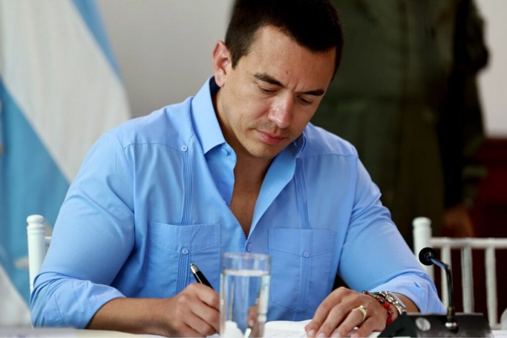 Daniel Noboa anunció su propuesta de castración química para los violadores este viernes