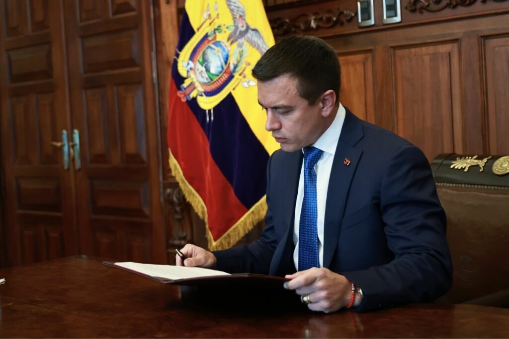 Daniel Noboa objetó parcialmente el Código de la Democracia y la envió a la Asamblea Nacional