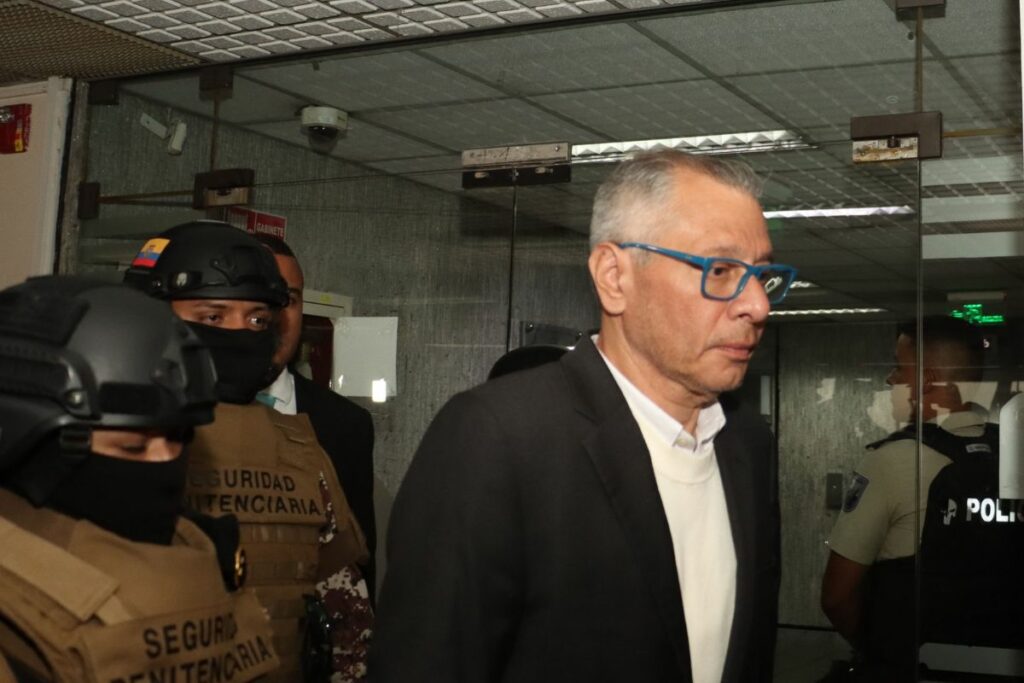Jorge Glas en la audiencia de sentencia del caso Reconstrucción de Manabí.