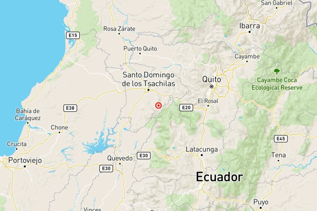 Un temblor se sintió cerca de Santo Domingo de los Tsáchilas.