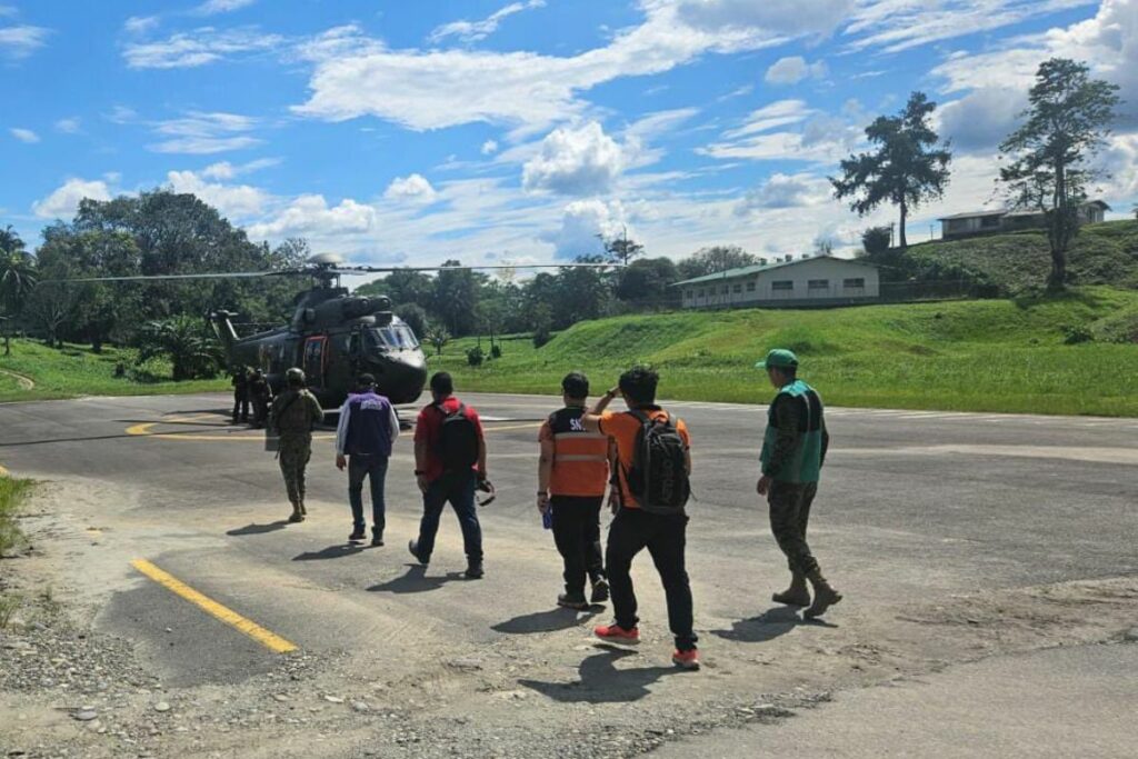 El Ejército participó en la evacuación de las personas afectadas.