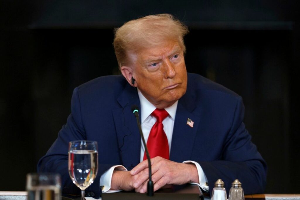 El presidente de Estados Unidos, Donald Trump, en una reunión con líderes africanos el 9 de julio.