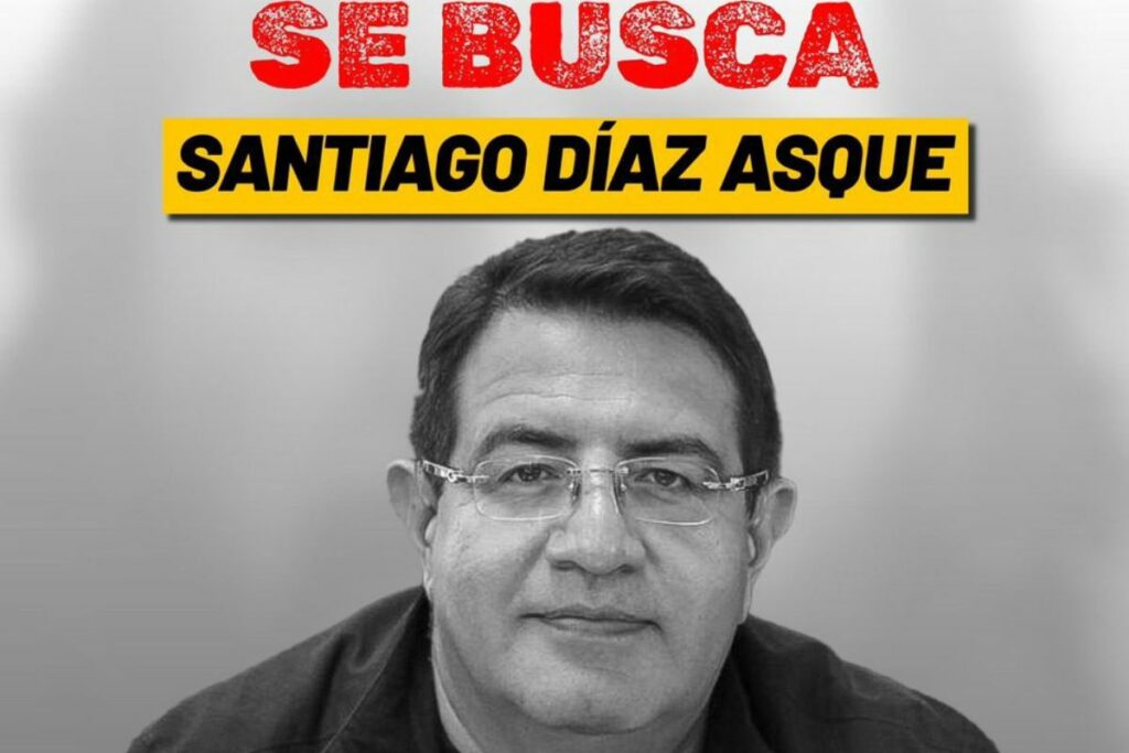 Santiago Díaz es buscado por el Gobierno ecuatoriano.