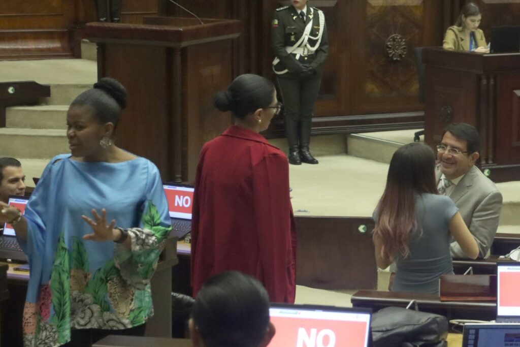Legisladores de la Revolución Ciudadana en una sesión del Pleno.