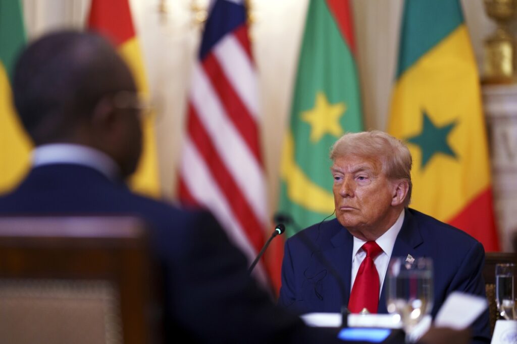 El presidente de Estados Unidos, Donald Trump, durante una reunión con líderes africanos en la Casa Blanca.
