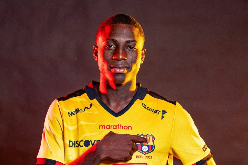 Jefferson Wila con la camiseta de Barcelona SC en la temporada 2025.