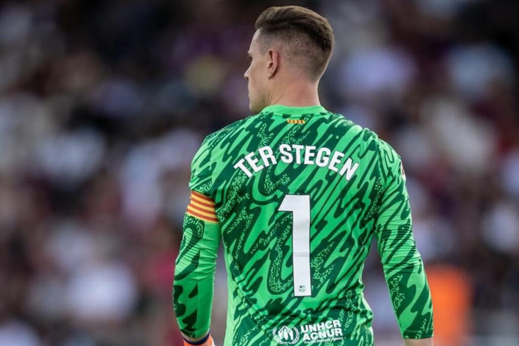 Marc André Ter Stegen, arquero del FC Barcelona, en un partido del equipo.
