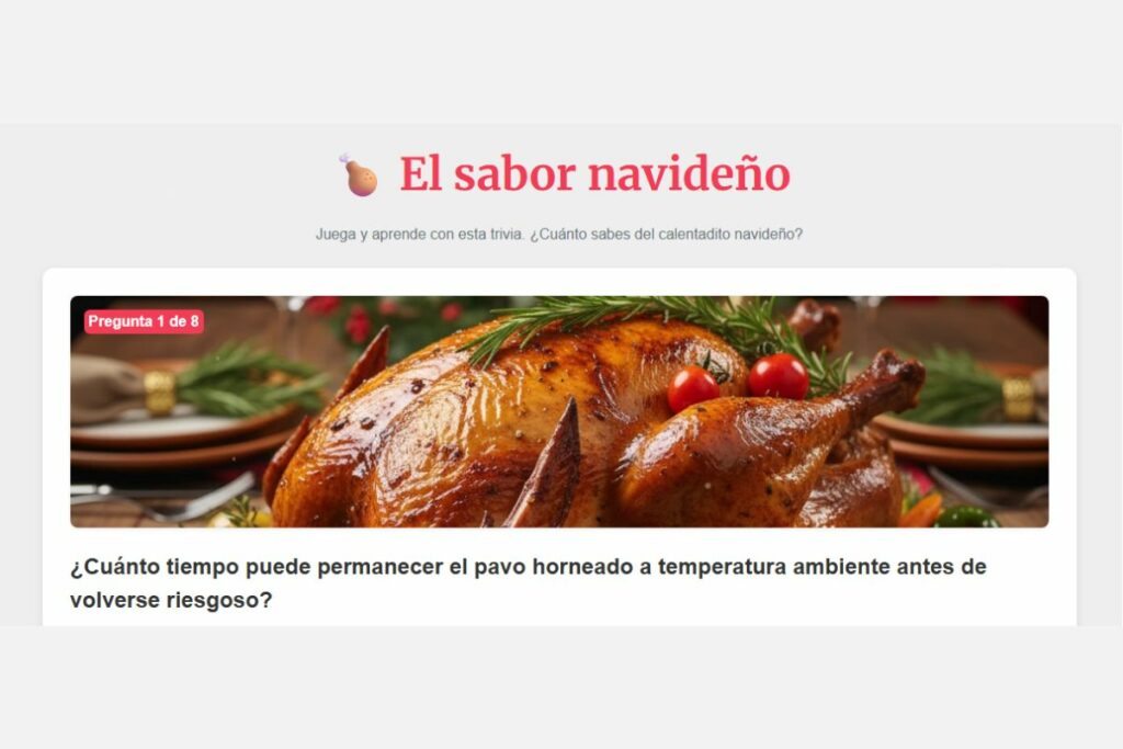 Sección gastronomía del especial navideño.