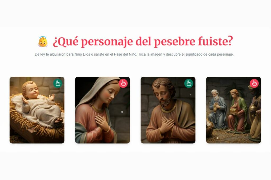 Sección pesebre del especial navideño.