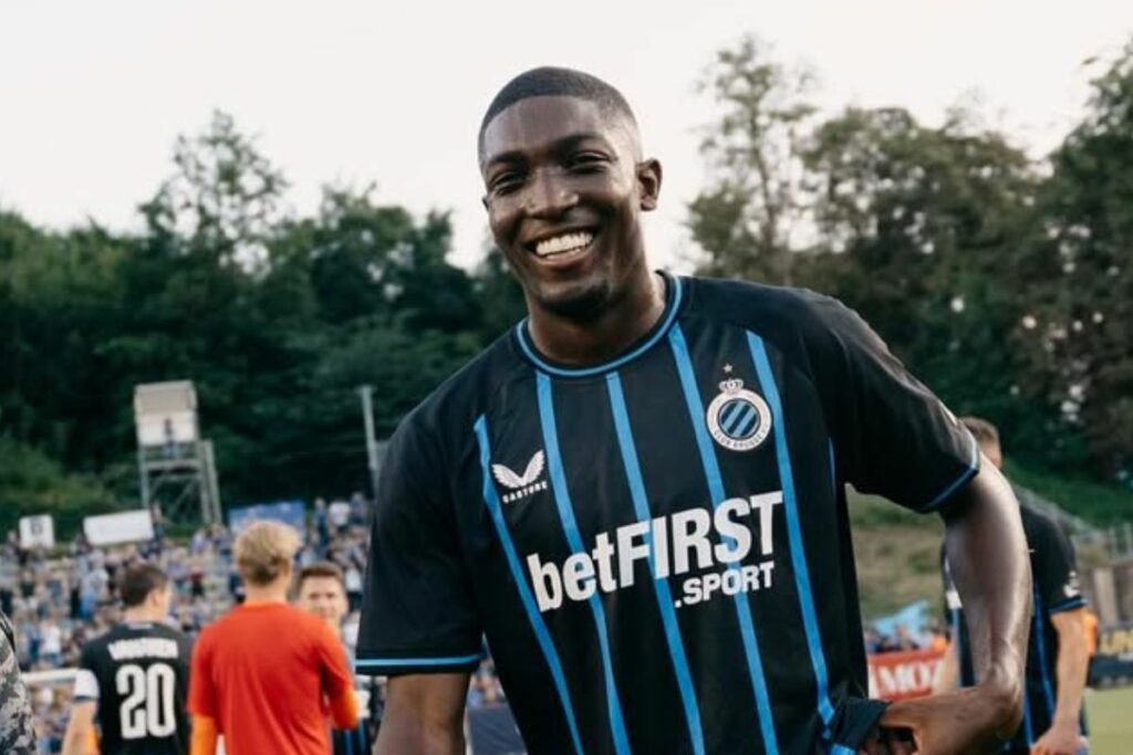 Joel Ordóñez en un partido con el Club Brujas de Bélgica.