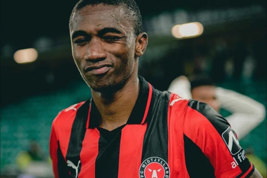 Denil Castillo anotó su primer gol con la camiseta del FC Midtjylland.