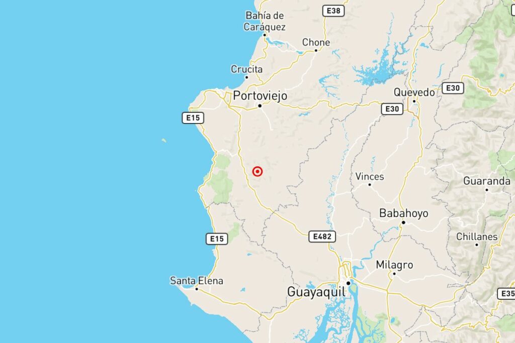 El Instituto Geofísico del Ecuador informó sobre el temblor en Paján de magnitud 3.2 grados en la escala de Richter. Cortesía