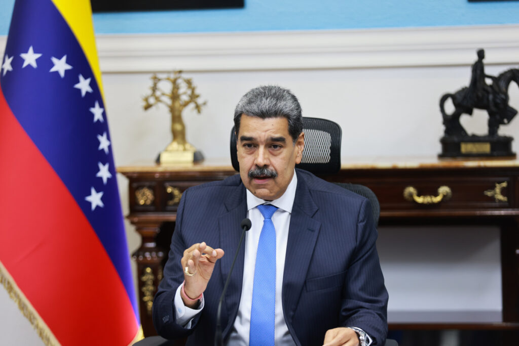 Nicolás Maduro en el Palacio de Miraflores.