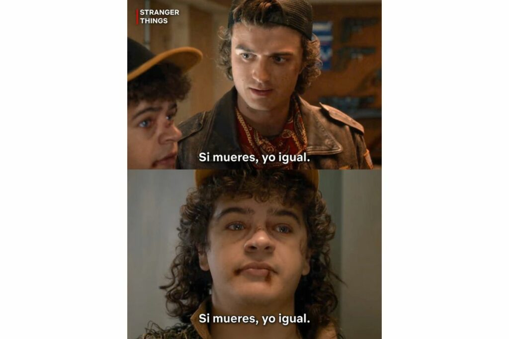 Diálogo Dustin y Steve.