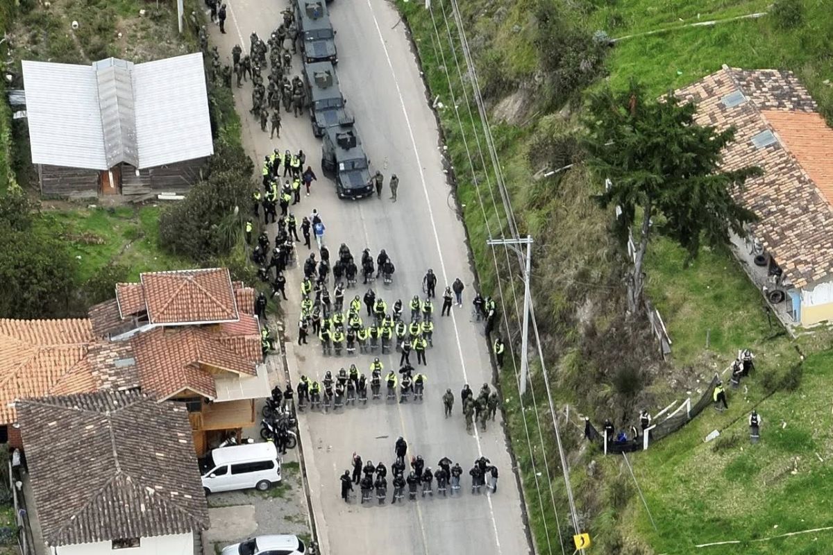 Protestas y cierre de vías en Saraguro, Loja, este viernes 17 de octubre