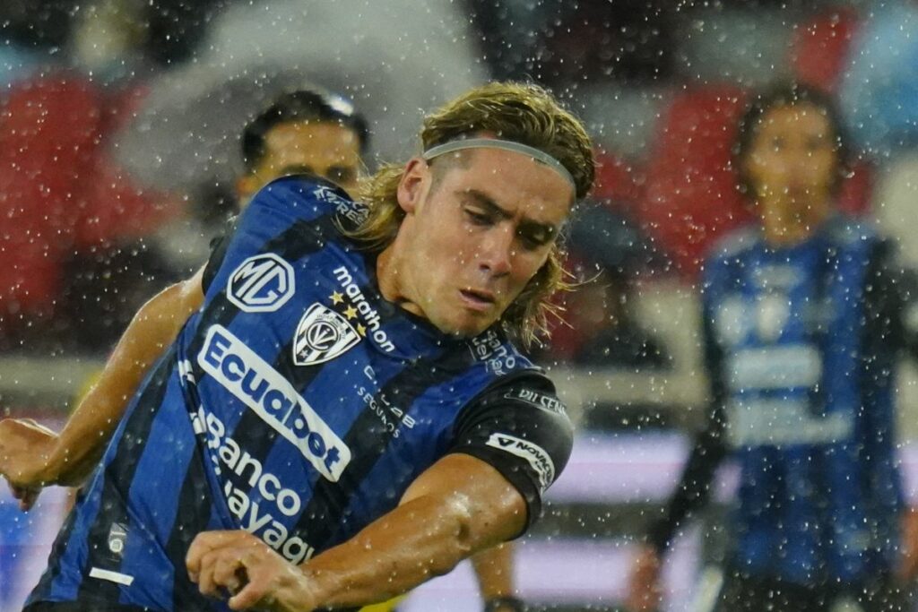 Claudio Spinelli marcó el gol de Independiente del Valle contra Liga de Quito el 28 de noviembre de 2025, en el Campeonato Ecuatoriano de Fútbol.