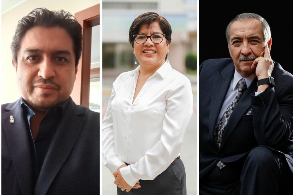 De izquierda a derecha: Jean Paúl Pinto, Jeaneth González y Mario Pazmiño