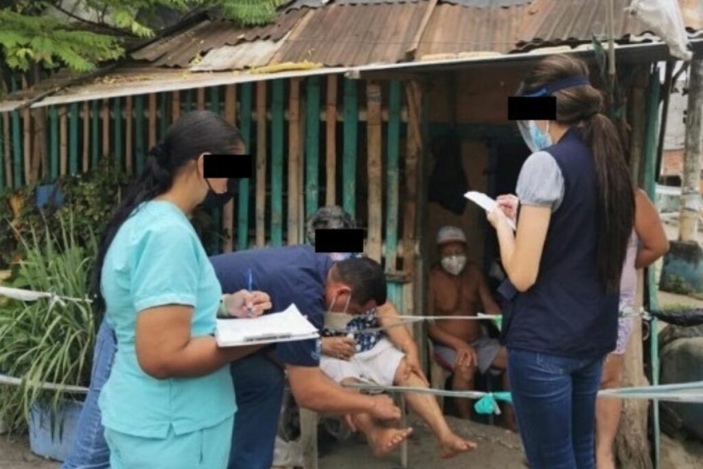 Visitas de control de pacientes diabéticos en Jipijapa. Foto: Cortesía Hugo Pereira