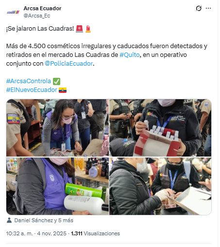 cosmeticos decomisados Quito