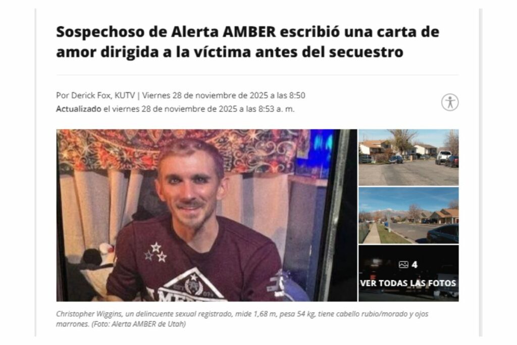 Captura de pantalla de la noticia publicada en medios locales.