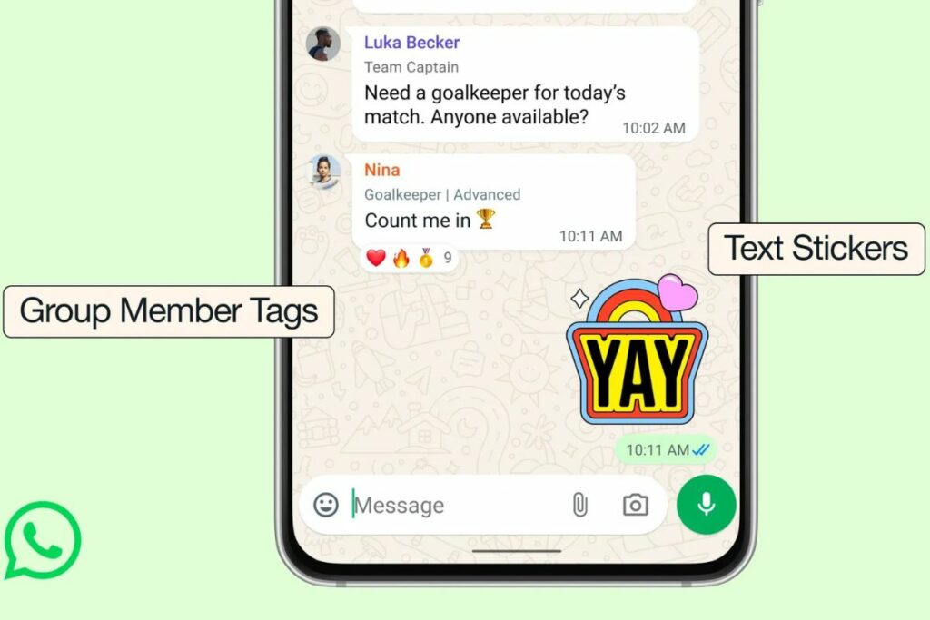 Nueva función de stickers en WhatsApp.