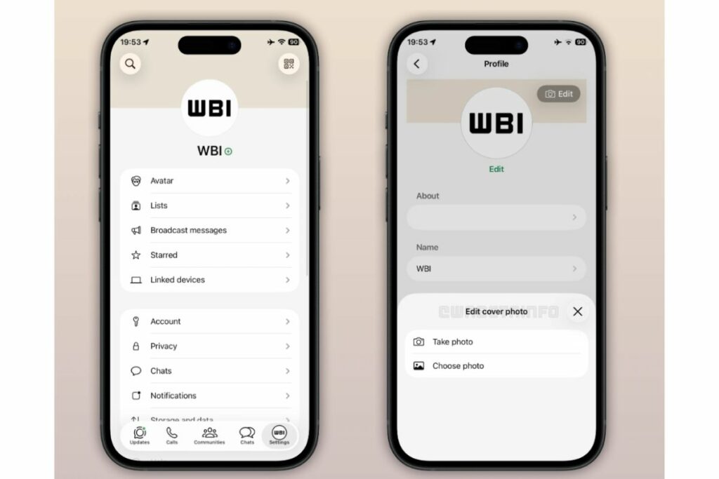 Interfaz de la nueva función de WhatsApp.