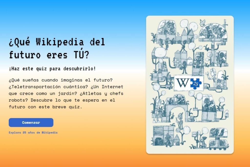 Test por los 25 años de Wikipedia.