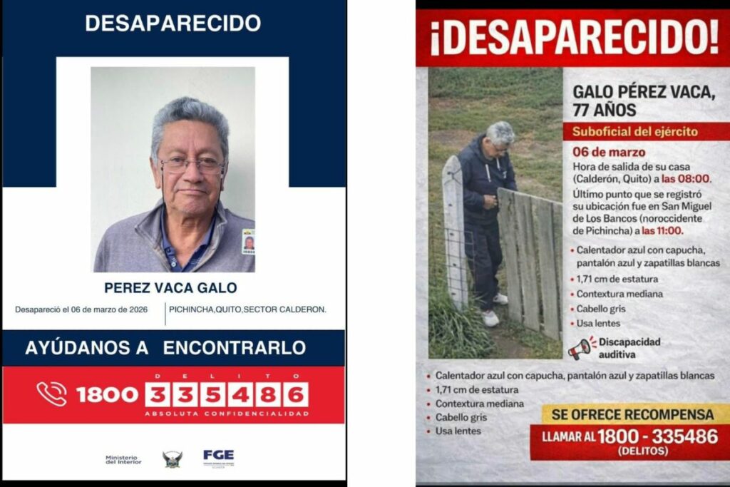Datos Galo Pérez Vaca.