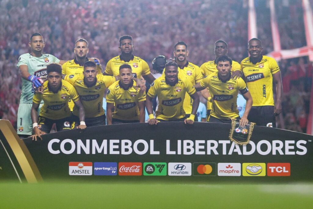 Plantilla de Barcelona SC en la Copa Libertadores antes de enfrentar a Botafogo.