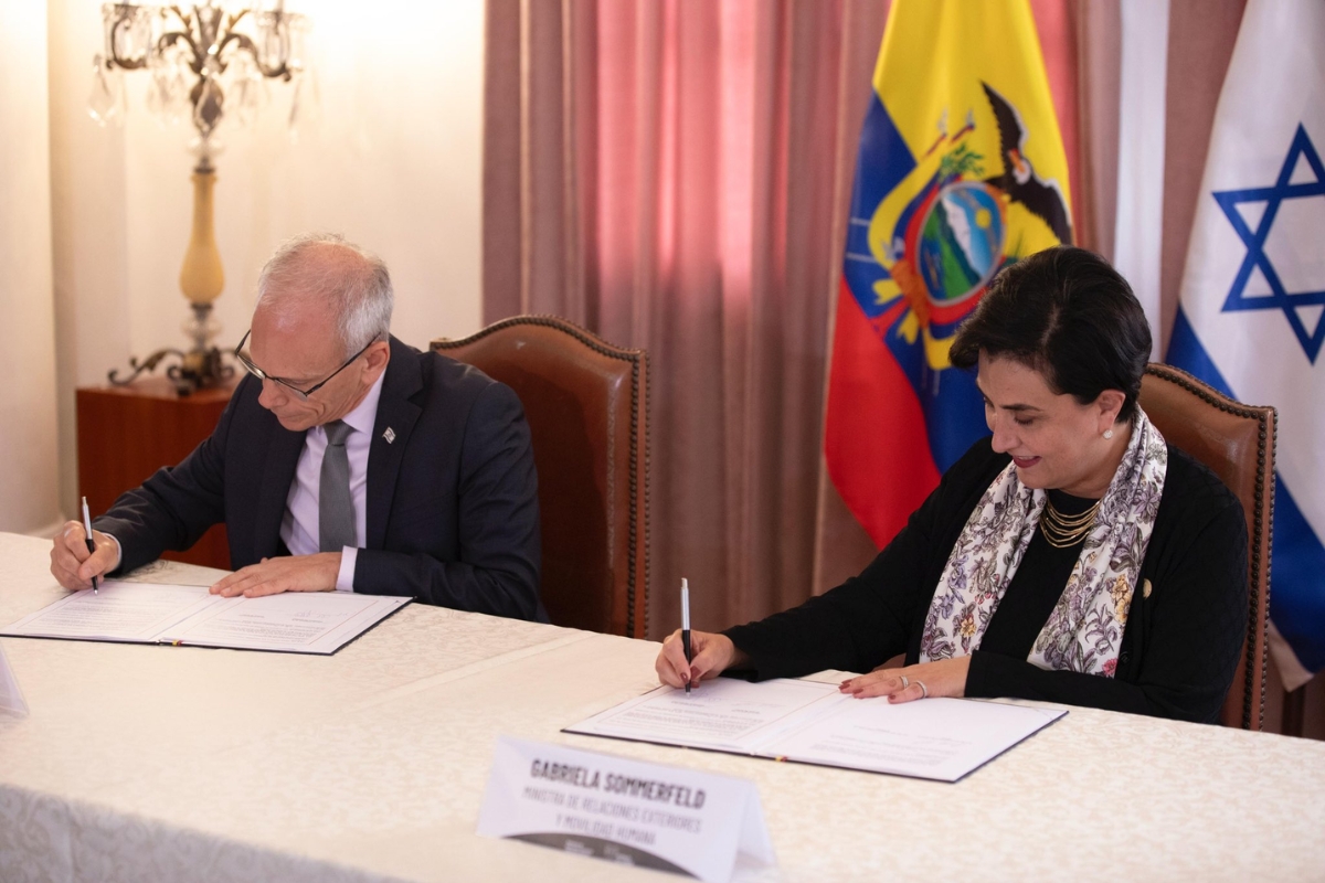 Ecuador e Israel firmaron acuerdo de cooperación; este es el objetivo