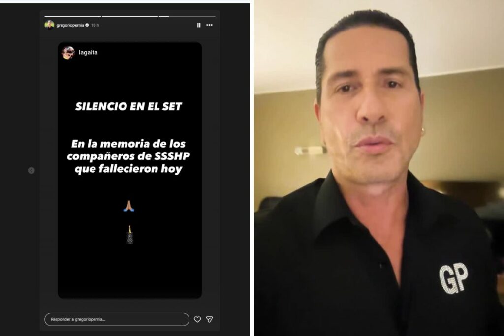 Publicación de Gregorio Pernia por la tragedia en el set de 'Sin senos sí hay paraíso'.